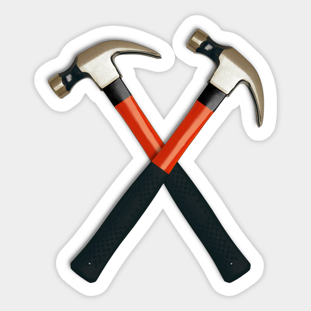 Crossed Hammers Crossed Hammer Sticker TeePublic
